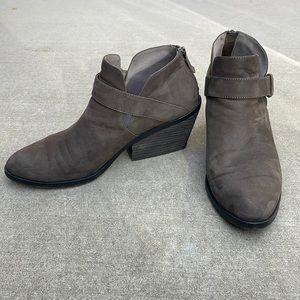 Eileen Fisher Suede Dark Brown Booties